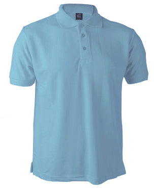 Remera Polo Piqué Unisex Celeste