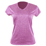 Camiseta Dry Fit Dama Bordó Jaspeado