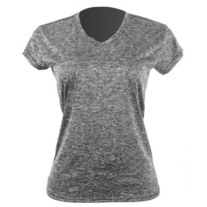 Camiseta Dry Fit Dama Negro Jaspeado
