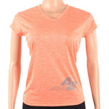 Camiseta Dry Fit Dama Naranja Jaspeado