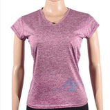 Camiseta Dry Fit Dama Bordó Jaspeado