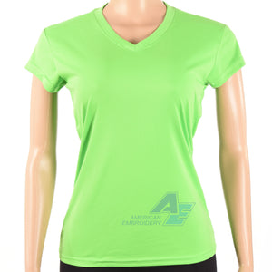 Camiseta Dry Fit Dama Verde fluo