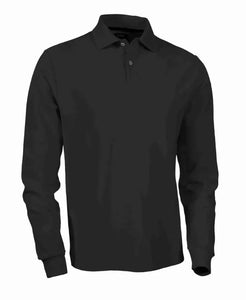 Remera Polo Manga larga Unisex Negro