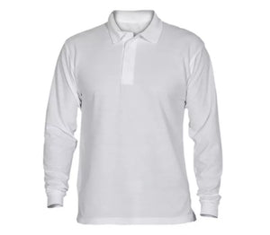 Remera Polo Manga larga Unisex Blanco