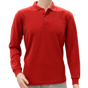 Remera Polo Manga larga Unisex Rojo